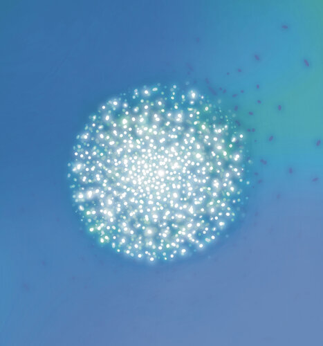 Turquoise Constellation par SUSANA MAZZARINO JIMENEZ, Digital en vente sur Singulart