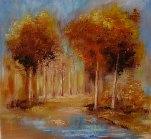 Impression automnale van Joëlle Poret, Schilderij te koop op Singulart