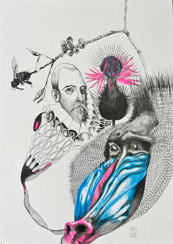 Cervantes van Patrick Reischel, Werk op papier te koop op Singulart