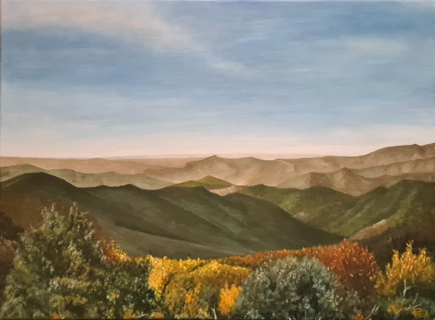 Depuis le Col des Fosses jean-michel poveda Originalgemälde zu verkaufen