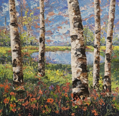 Deep Forest Reds von Gayle Faulkner, Malerei kaufen auf Singulart