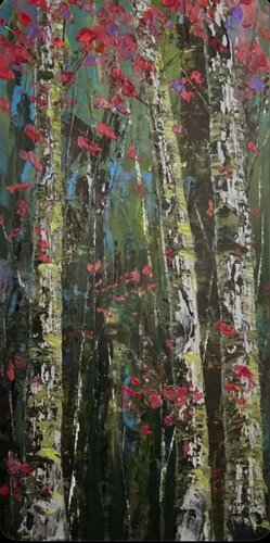 Deep Woods:  Mossy by Gayle Faulkner, Painting for Sale on Singulart