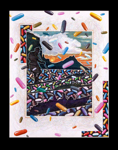 Sept Pop 589-8251 by Paul Spina, 소묘 for Sale on Singulart