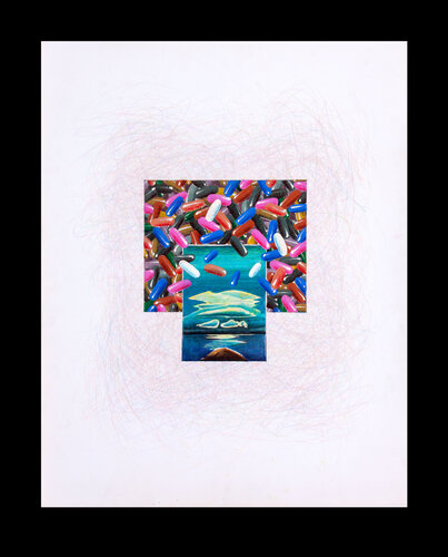 Untitled Good and Plenty Jagged Edge Drawing No. 4 van Paul Spina, Tekening te koop op Singulart