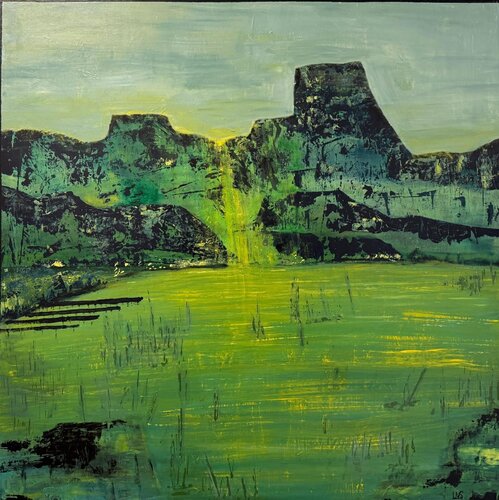 Berglandschaft von Ute Vimercati Sanseverino, Malerei kaufen auf Singulart