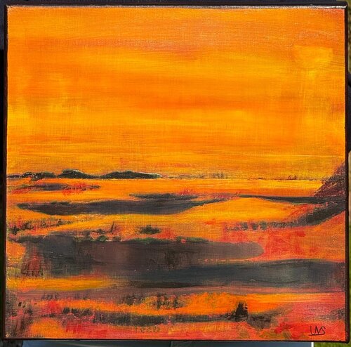 Glut des Abends (Original) von Ute Vimercati Sanseverino, Malerei kaufen auf Singulart