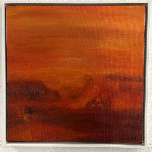 paesaggio rosso von Ute Vimercati Sanseverino, Malerei kaufen auf Singulart
