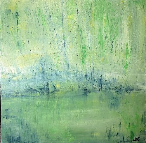 Meditativ grün di Ute Vimercati Sanseverino, Pittura in vendita su Singulart