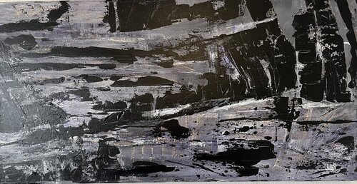 landscape abstract. (Bildrand bemalt) von Ute Vimercati Sanseverino, Malerei kaufen auf Singulart