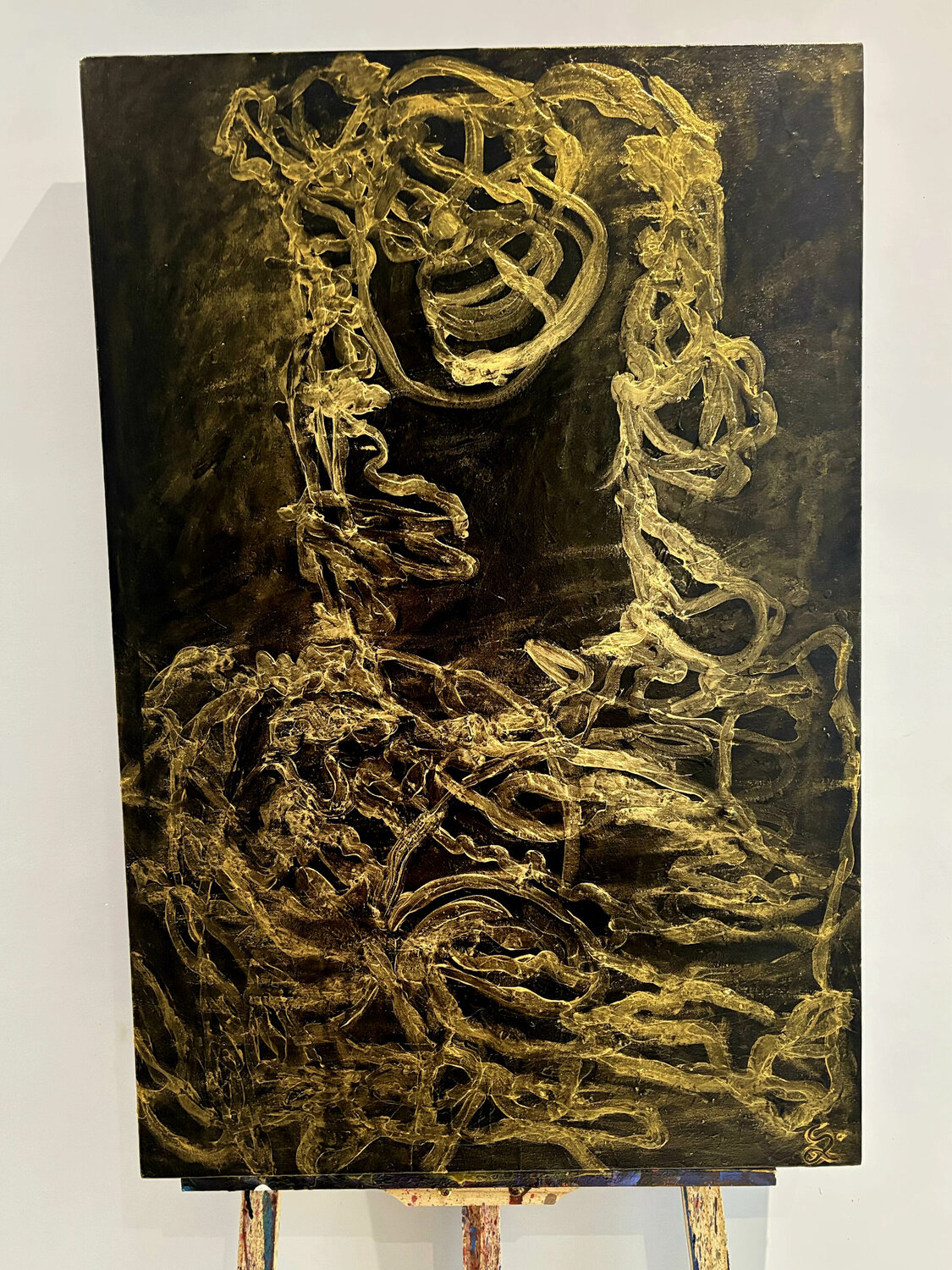 Auric Memory door HANSA SETHI (2025) : Schilderij Acryl op Canvas -  Singulart, image size:1125x1500