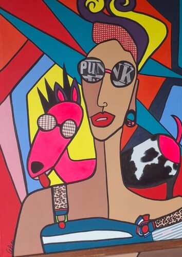 Punky Dog von Celia Fovez, Malerei kaufen auf Singulart