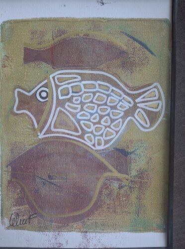 Poisson mosaïque von Celia Fovez, Zeichnungen kaufen auf Singulart