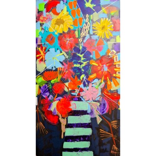 Le vase en fleurs von Celia Fovez, Malerei kaufen auf Singulart