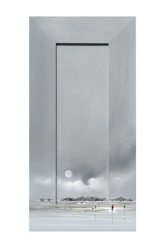 609 série ciel Marée basse, 1 cavalier by Yannick Tranquillin-Peyroux, Painting for Sale on Singulart