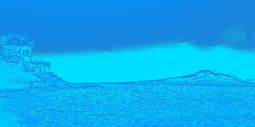 Vesuvius colored blue de Eugenio Di Paolo, Otros medios a la venta en Singulart
