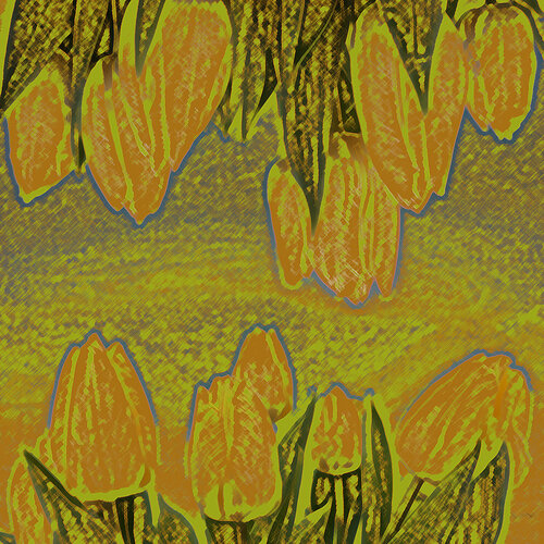 Double Tulips von Eugenio Di Paolo, Andere Medien kaufen auf Singulart