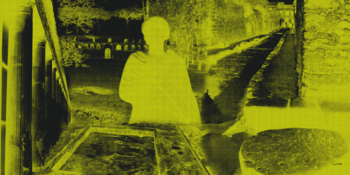 OLD POMPEII IN BLACK  NEON von Eugenio Di Paolo, Andere Medien kaufen auf Singulart