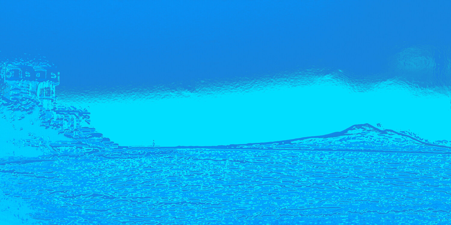 Vesuvius colored blue Eugenio Di Paolo