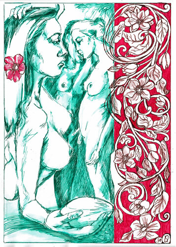 Aktstudie Kugelschreiber auf Zeichenkarton! Nude study Ballpoint pen on drawing board! 1131 von STELZNER Udo, Zeichnungen kaufen auf Singulart