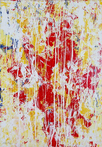 Red on the Wall by Gregory Christeas, 油畫 for Sale on Singulart