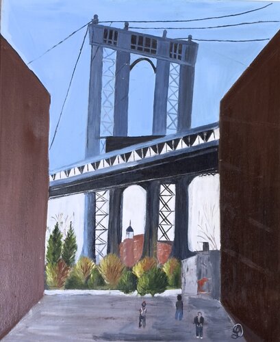 pont de Brooklin van Denise Latour, Schilderij te koop op Singulart