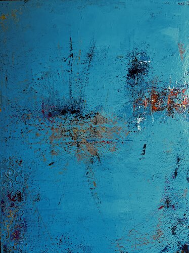 Là où le bleu se souvient van Florence RENOUX, Schilderij te koop op Singulart