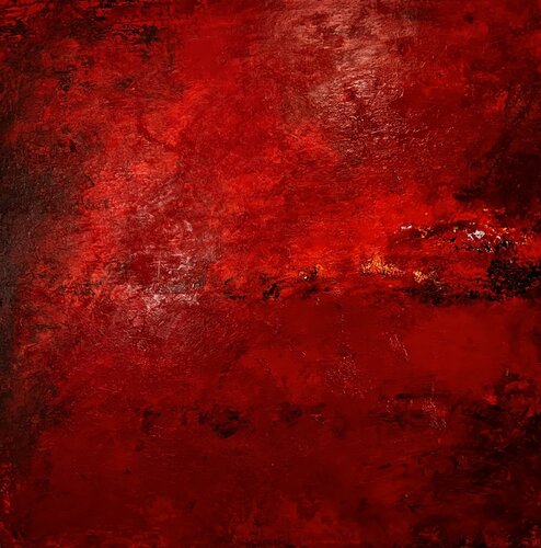 Quand le rouge se fait faille, l'âme se révèle by Florence RENOUX, Painting for Sale on Singulart
