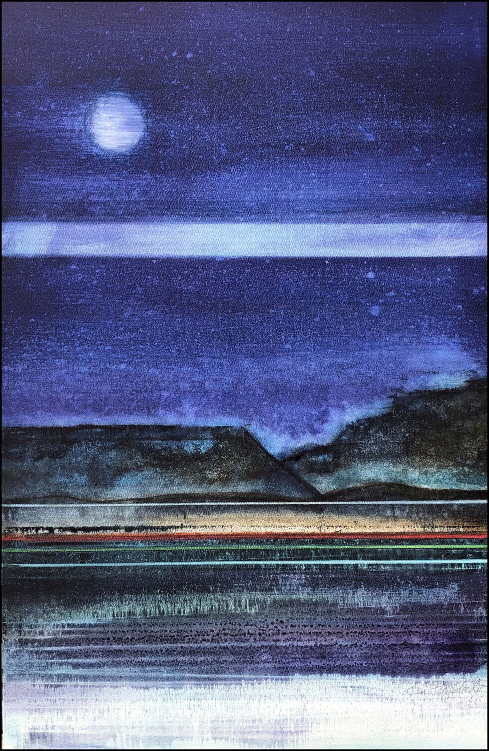 New Mexico Moon Constance Pappalardo Dipinto originale in vendita