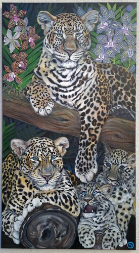 "Leopard orchid " von Tornado Twins, Malerei kaufen auf Singulart
