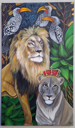 "The gentleman of the jungle" van Tornado Twins, Schilderij te koop op Singulart
