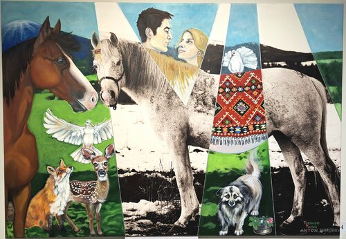 "Intertwined realities" van Tornado Twins, Schilderij te koop op Singulart