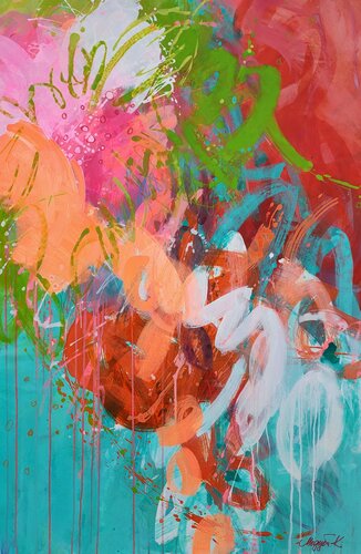 Watermelon Fizz par Krisztina Megyeri, Peinture en vente sur Singulart