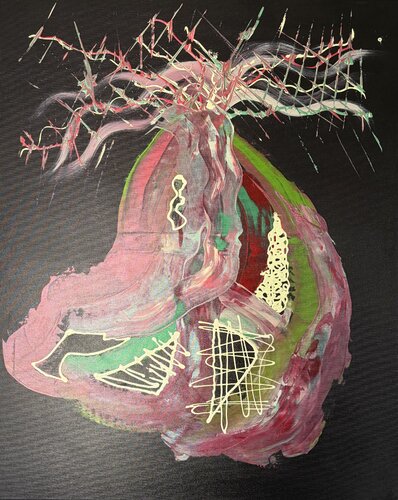Vulkan des Lebens di Katja Dammhorst, Pittura in vendita su Singulart
