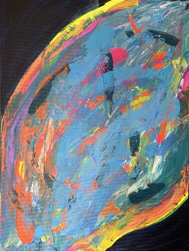 Kosmische Strömung van Katja Dammhorst, Schilderij te koop op Singulart