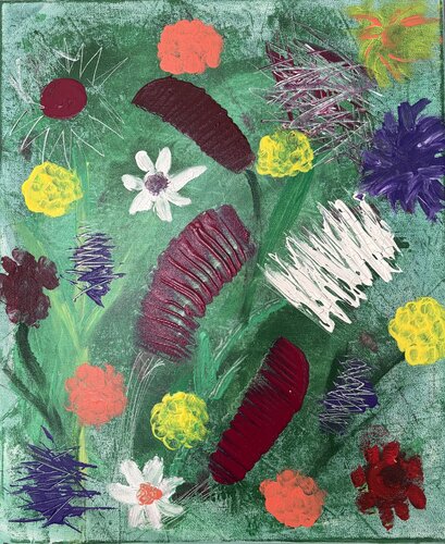 Frühlingswiese van Katja Dammhorst, Schilderij te koop op Singulart
