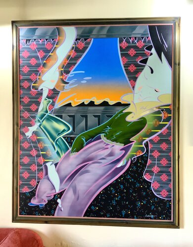 Curtain Conversation van David Cockcroft, Schilderij te koop op Singulart