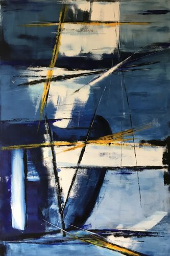 Blue lightening van Lynn MacDonald, Schilderij te koop op Singulart