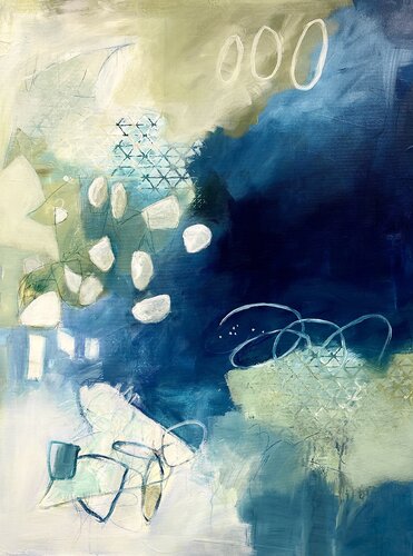 Cobalt Plunge di Joyce Stephen, Pittura in vendita su Singulart