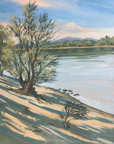 River in the morning von Tatiana Pouzanova-Galatch, Malerei kaufen auf Singulart