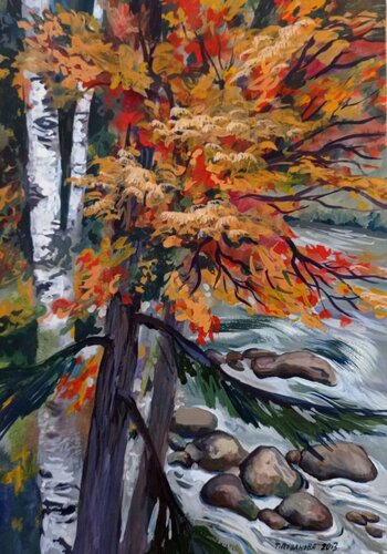 Beauty of autumn von Tatiana Pouzanova-Galatch, Malerei kaufen auf Singulart