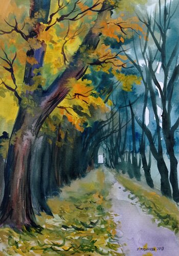 Autumn in Serbia. di Tatiana Pouzanova-Galatch, Pittura in vendita su Singulart