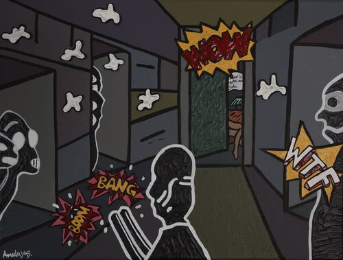 Pumpguneffekt das Spiel des Erwachsenen by Amaduyus, 油畫 for Sale on Singulart