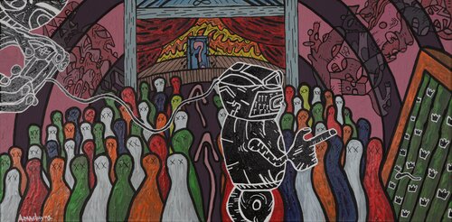 Taurus wählt den schweren/schönen Weg by Amaduyus, 油畫 for Sale on Singulart