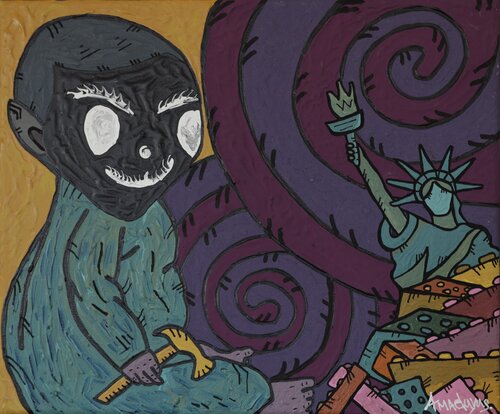 Das Kind zerstört sich selber par Amaduyus, Peinture en vente sur Singulart