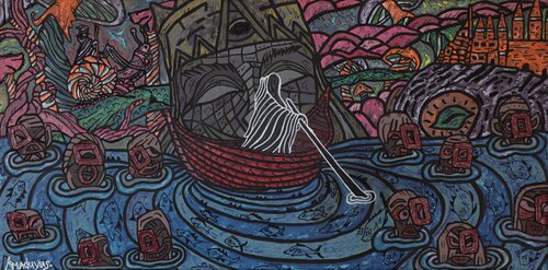 Schmarköpfe ( Bullshit Köpfe) ertrinken am eigenen Leid by Amaduyus, 회화 for Sale on Singulart