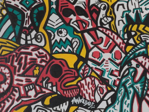 Nr 18 Alles zusammen by Amaduyus, Work on Paper for Sale on Singulart