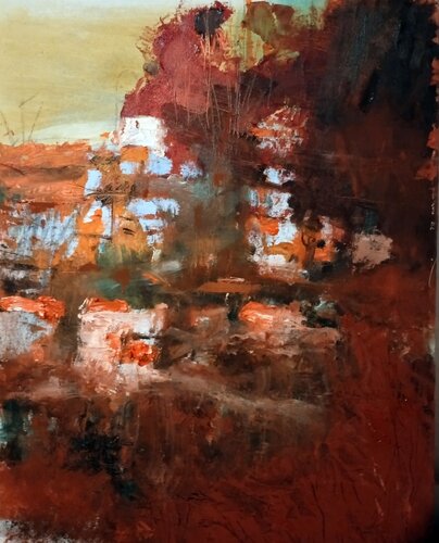 Village de montagne de Goran Margetic, Pintura a la venta en Singulart