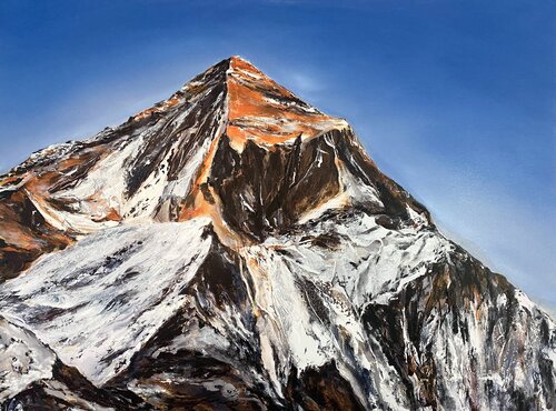 Mount Everest #1 - AI Meets Human Series di Viktoria Koestler, Pittura in vendita su Singulart