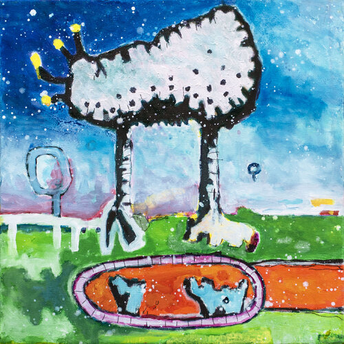 Fliege, Schaf, Nashorn de Thomas Anton Stribick, Pintura a la venta en Singulart