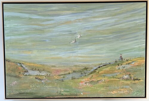Green Silence Day van Anniek Cornelissen, Schilderij te koop op Singulart
